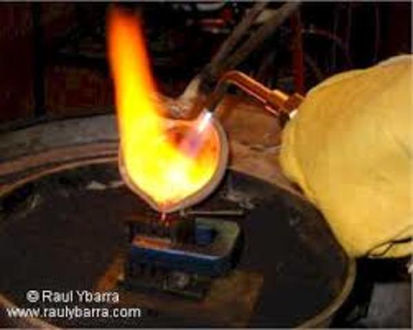 3 400 a. C Aleación de oro y cobre