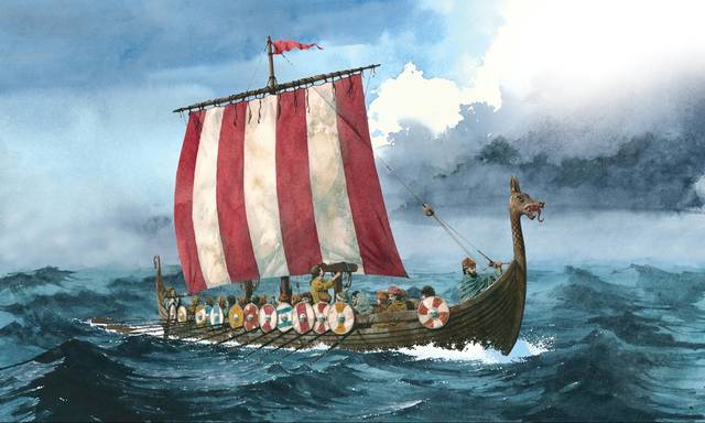 The Vikings with big ships