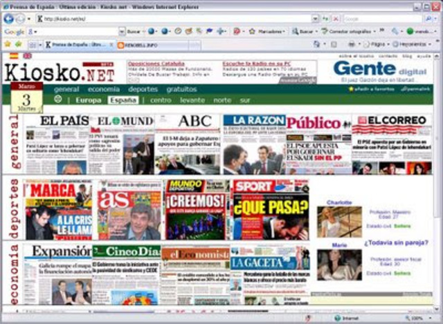 Prensa moderna e informativa (Siglo XXI)