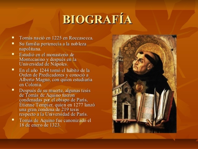 Santo Tomás de Aquino.