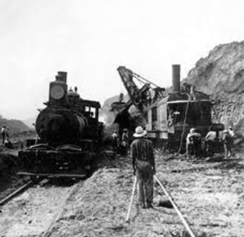 Construccion canal Panama