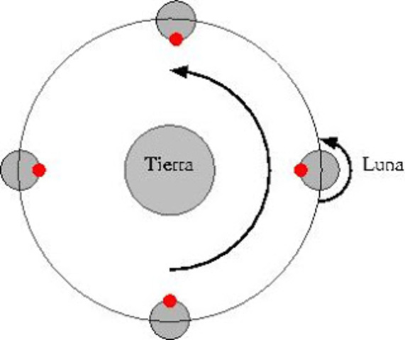 movimiento de rotacion de la luna