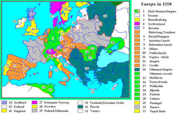 Europe at the beginning of the scientific revolution