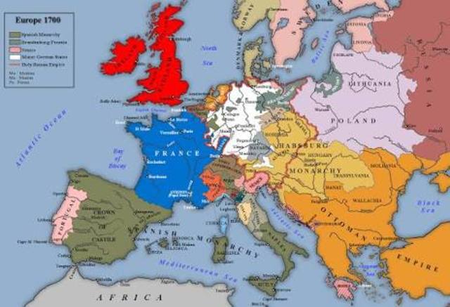 Europe at the end of the scientific revolution