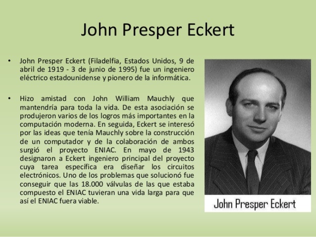 Computadora ENIAC de Eckert y Mauchly