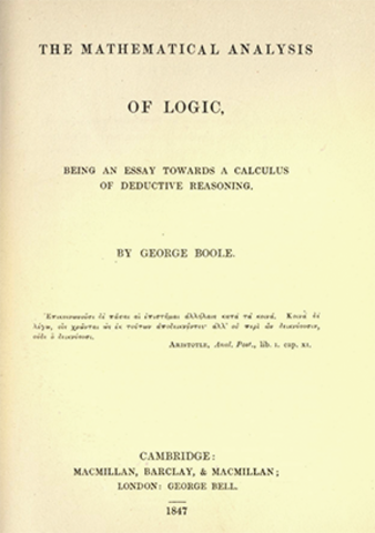 George Boole publica "The Mathematical Analysis of Logic"