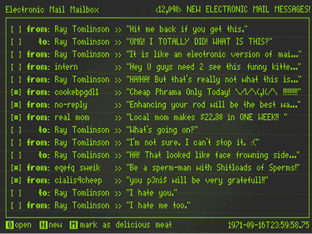 Envío del primer correo por Ray Tomlinson.