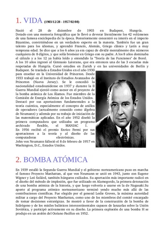 Donald Knuth denomina a von Neumann como el inventor,del conocido algoritmo merge sort,