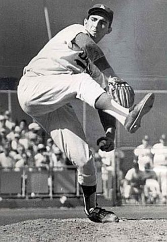 Sandy Koufax pitches a perfect game in a baseball match against the Chicago Cubs. The opposing pitcher, Bob Hendley, allows only 1 run, which is unearned.