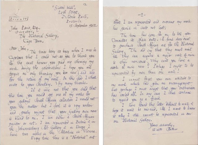 Letter to John Paris