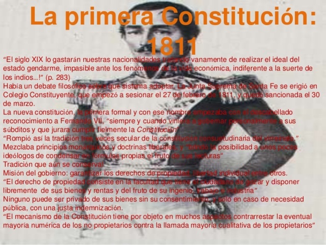 Constitución de Cundinamarca Marzo 30 de 1811