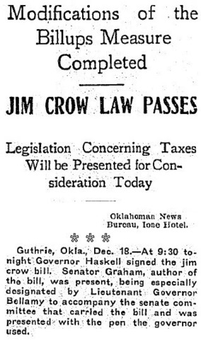 The passing of the Jim Crow Laws.