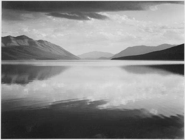 Ansel Adams - Soirée, Lac McDonald, Parc National Glacier, Montana