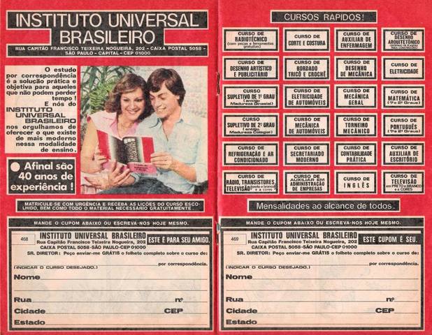 01 de Janeiro de 1941-surge o instituo Universal Brasileiro