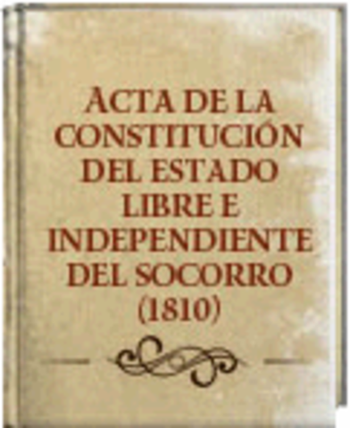 Constitución Del Estado Libre E Independiente Del Socorro, 15 De Agosto De 1810.