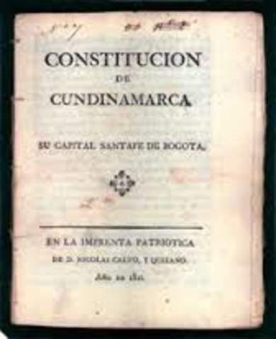 Constitución de Cundinamarca  Marzo 30 de 1811
