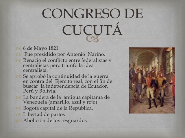 Constitución de Cúcuta ó Constitución de. “La Gran Colombia”
