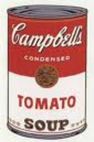 Andy Warhol First Cambell Soup can exbitition