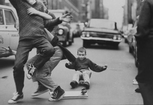 Skateboarding started
