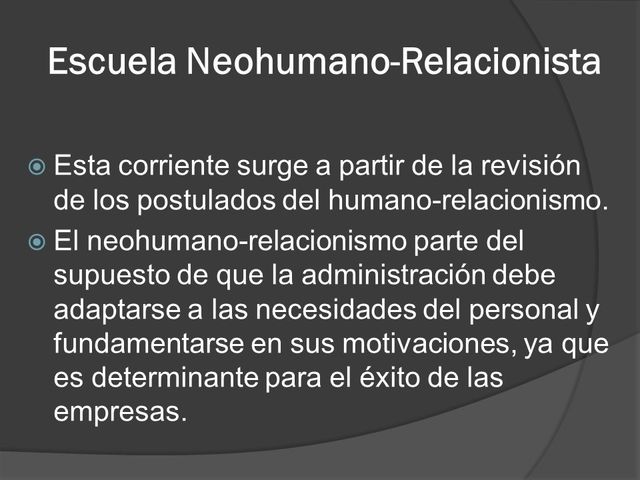 ESCUELA NEOHUMANO RELACIONISTA