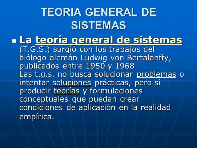 Teoría General de Sistemas de von Bertalanffy