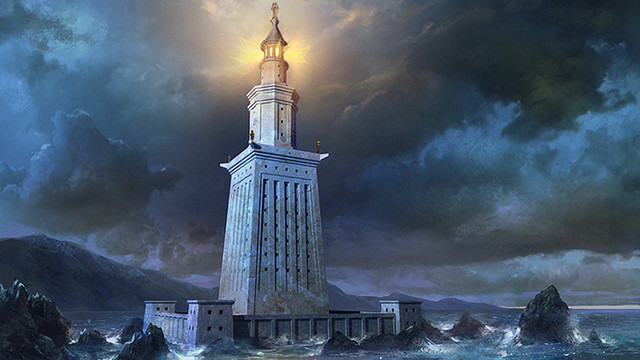 Faro de Alejandría 7°maravilla del mundo antiguo
