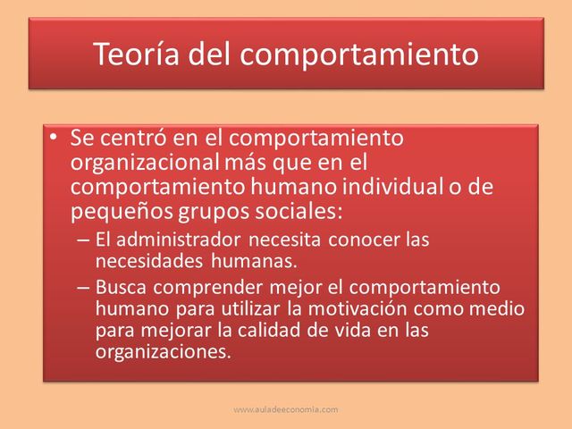 Teoría del Comportamiento