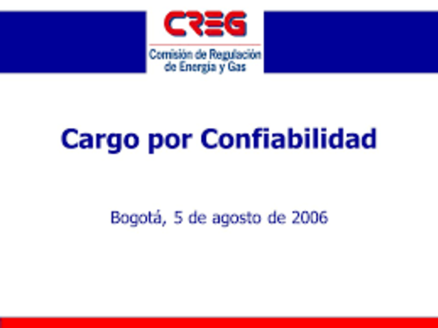Cargo por confiabilidad (OEF)