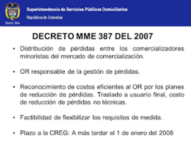 Nuevo Decreto 387 de 2007