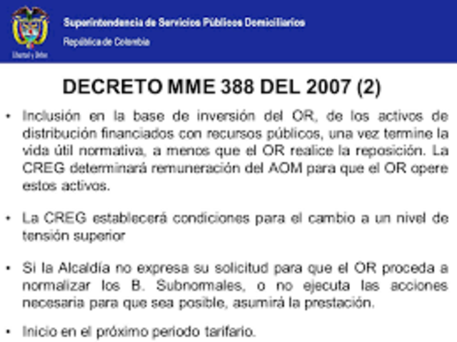 Decreto 388 de 2007