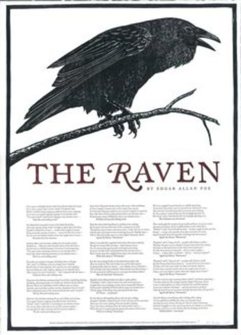 Edgar Allan Poe writes "The Raven"