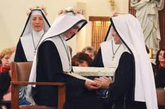 Sr. Irene received her vows as a novice