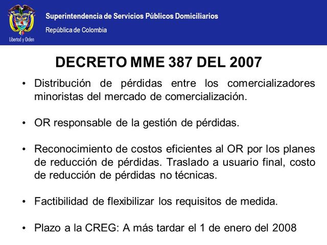 Decreto 387, 2007