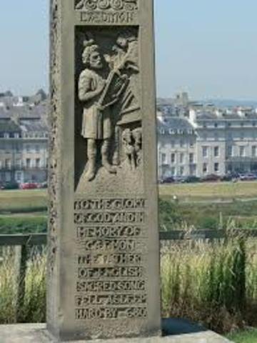 “Cædmon's Hymn” composed in Old English