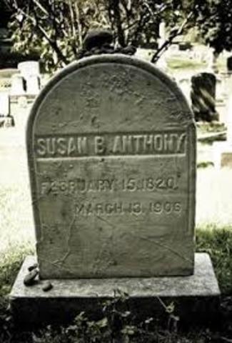 Susan B. Anthony dies