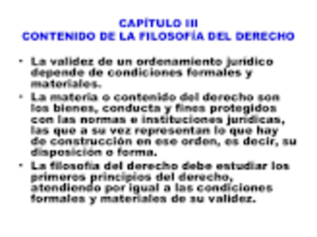 Contenidos de la filosofía del derecho