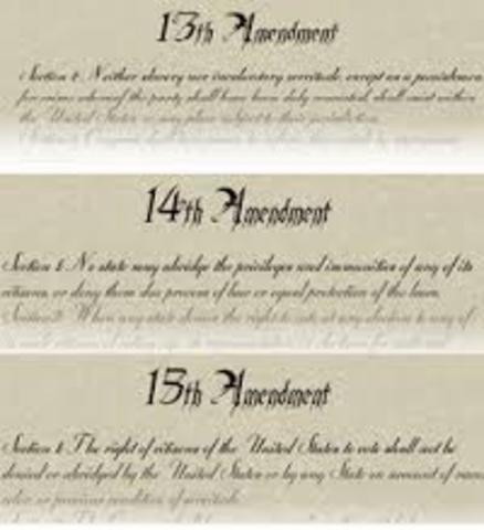 13th 14th and 15th amendments