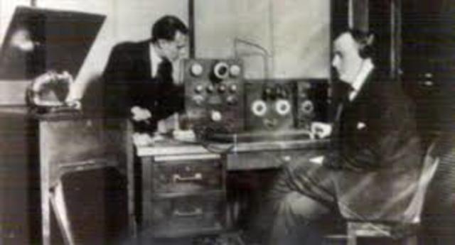 First radio news program