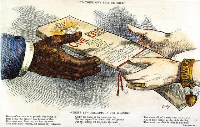 1875 - The Civil Rights Act is passed, banning segregation in all public accommodations