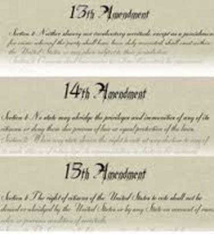 13th, 14th, 15th Amendments