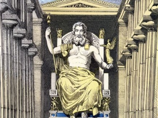 La estatua de Júpiter en  Olimpia
