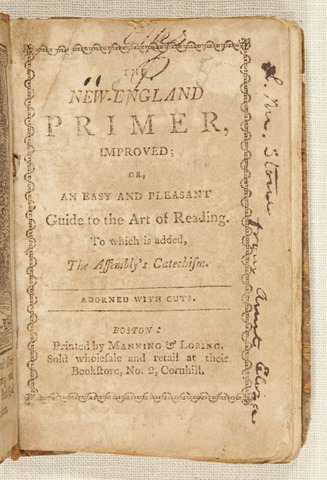 The New England Primer is printed in Boston