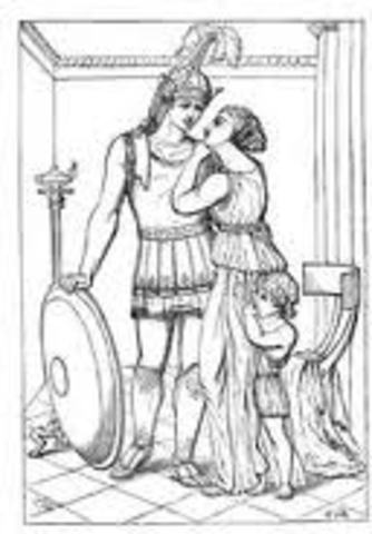 Hector leaves his wife and son