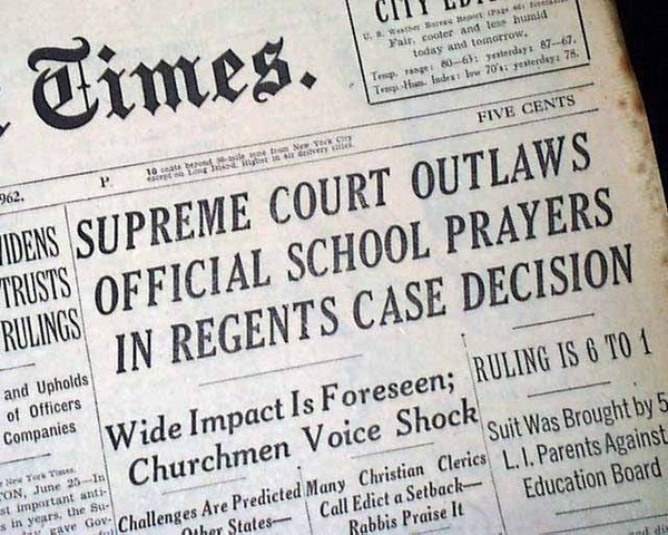 US Supreme Court Rules out New York's Regent Prayer