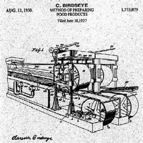 Clarence Birdseye, flash freezing