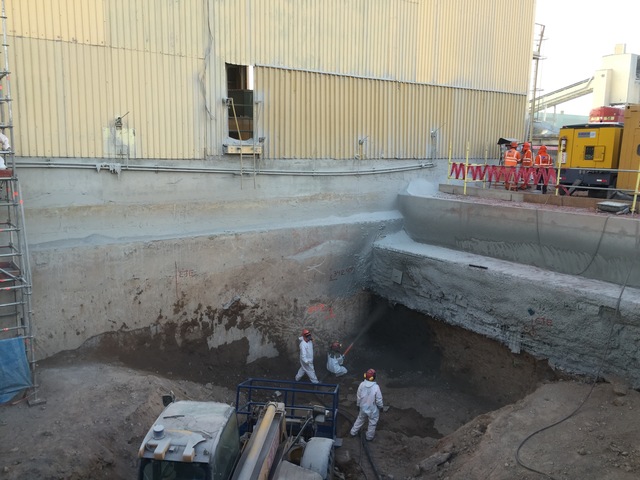 Lanzado de shotcrete