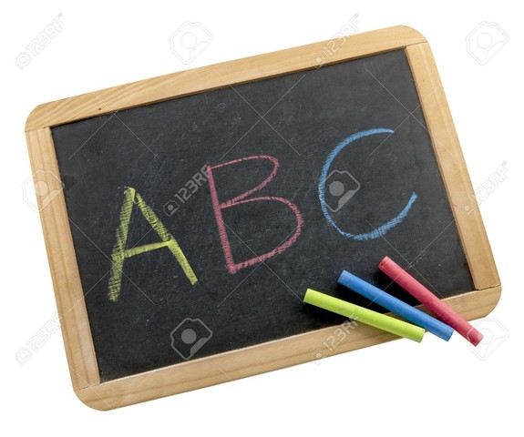 La pizarra y  la tiza