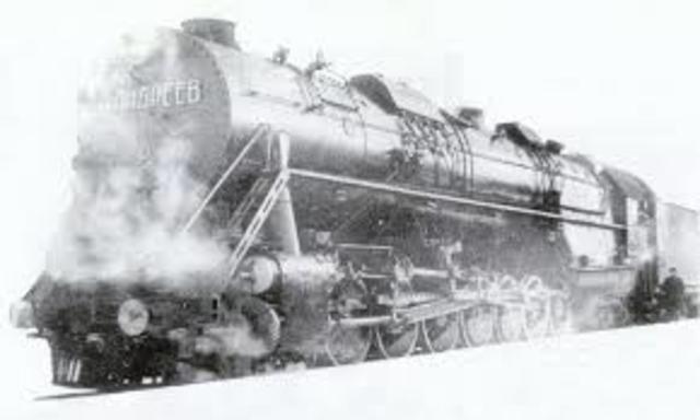 Invención de locomotora en vapor
