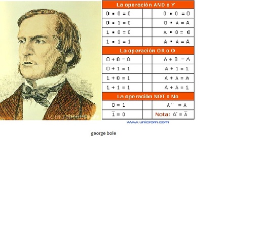 la lógica simbólica o álgebra booleana