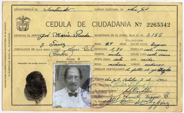 Establecimiento de la cedula